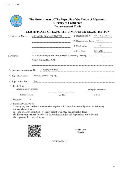 Aquamera Company Limited